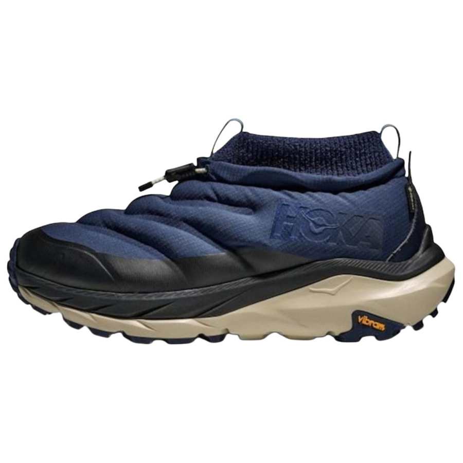 HOKA ONE ONE Kaha 2 Synthetic Leather, Textile Slip Resistant, Waterproof, And Breathable Hiking Shoes Men's Blue