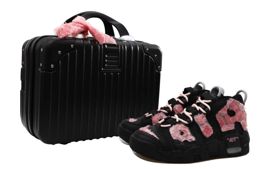 Nike Nike Air More Uptempo High top Vintage Basketball Shoes Women's Black Pink
