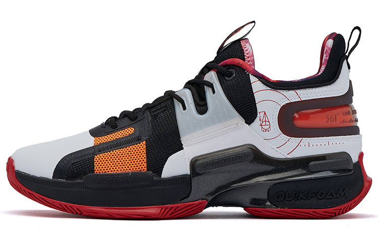 361° Restraint 2 Abrasion Resistant Slip Resistant Low top Performance Basketball Shoes Men's Black White