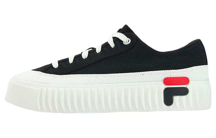 FILA Gear Abrasion Resistant Low top Skateboard Shoes Women's Black White