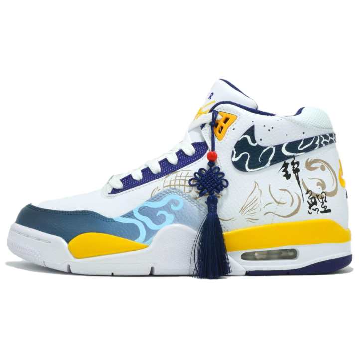 Nike Nike Flight Legacy Vintage Basketball Shoes Men's Mid Top White/Cyan/Brown