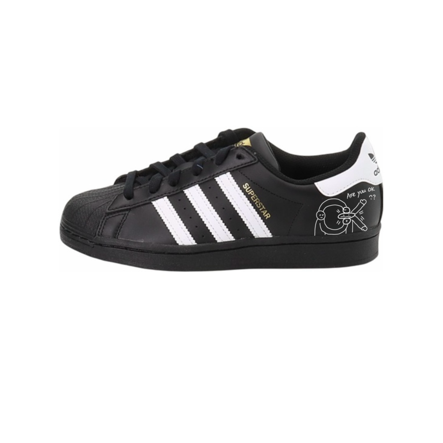 Adidas Originals SUPERSTAR Low top Skateboard Shoes Unisex Black White