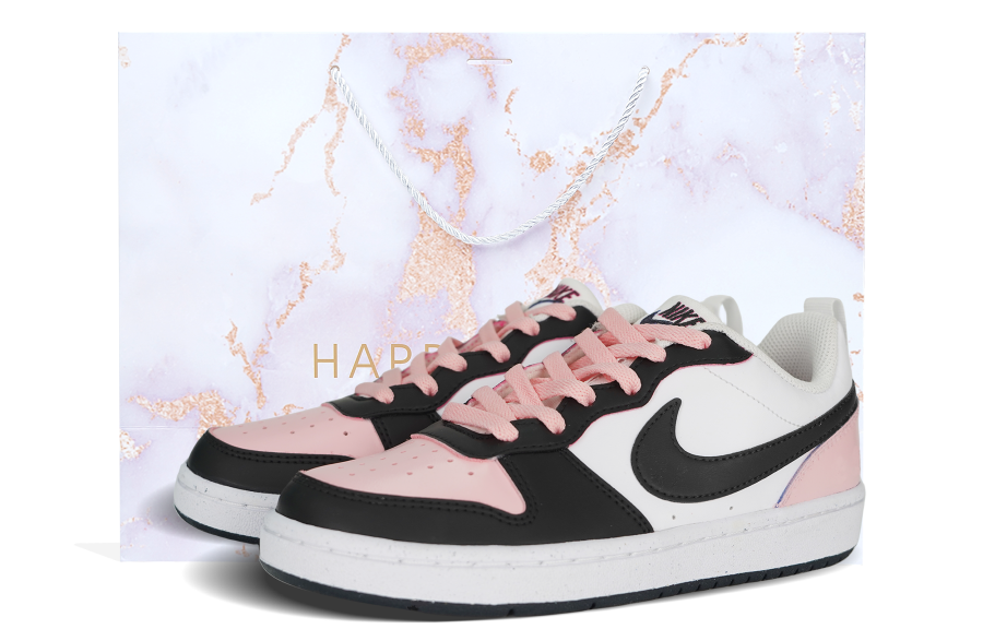 Nike Nike Court Borough Black Pink Toes, Deconstruction, Special Box, Luxury Streetwear Low top Skateboard Shoes GS