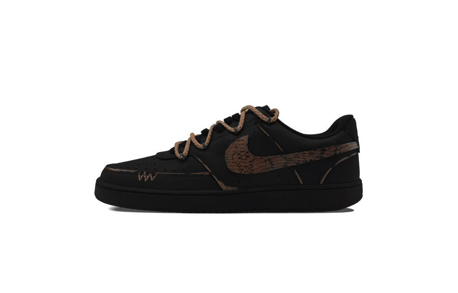 Nike Nike Court Vision Low Slip Resistant Abrasion Resistant Low top Skateboard Shoes Unisex Black Umber