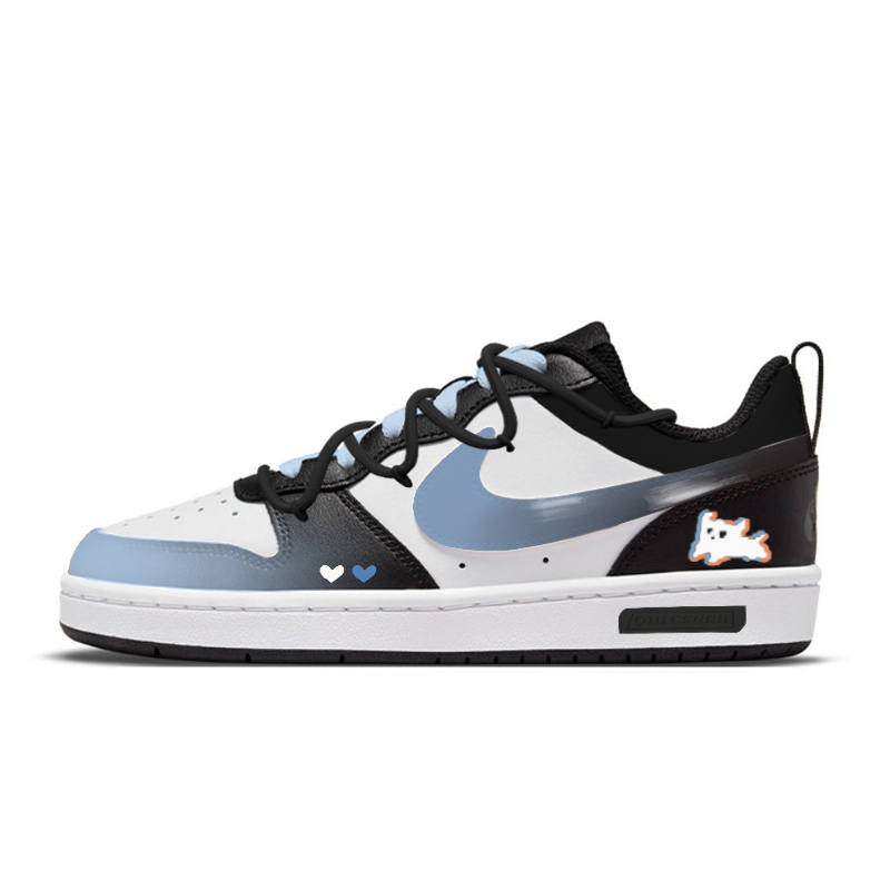 Nike Nike Court Borough Cyber Puppy Abrasion Resistant Low top Skateboard Shoes Women's Blue Black