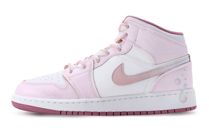 Jordan Jordan Air Jordan 1 811 Manufacturing, Peach Bubble Cushioning Slip Resistant Abrasion Resistant
