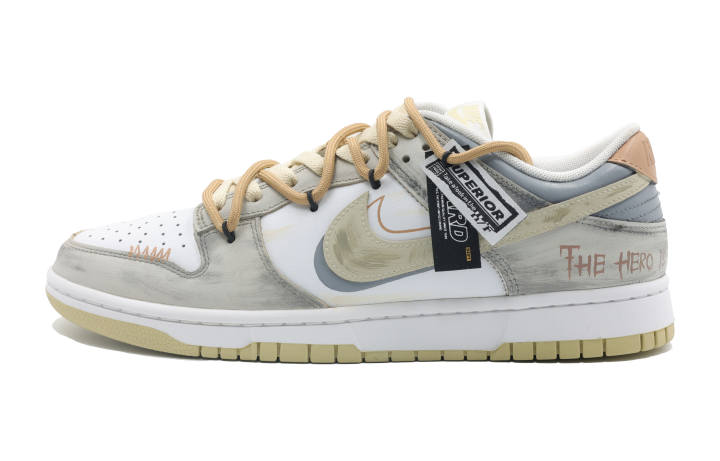 Nike Nike Dunk Orange Twilight Forest Ruins Slip Resistant Abrasion Resistant Low top Skateboard Shoes Men's Beige Brown