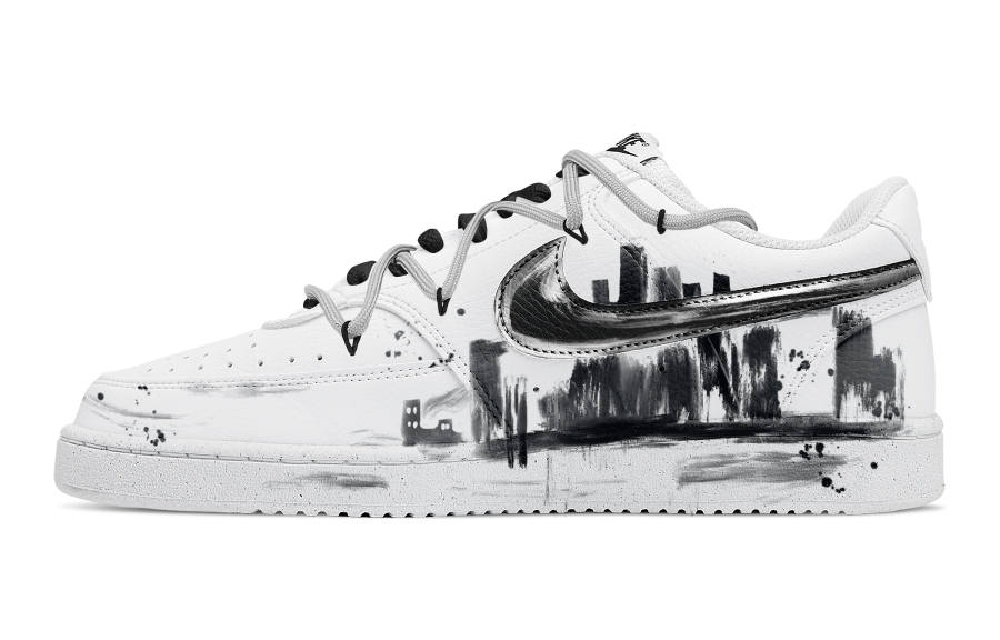 Nike Nike Court Vision 1 Floating Glimmering Shadow Low top Skateboard Shoes Men's White