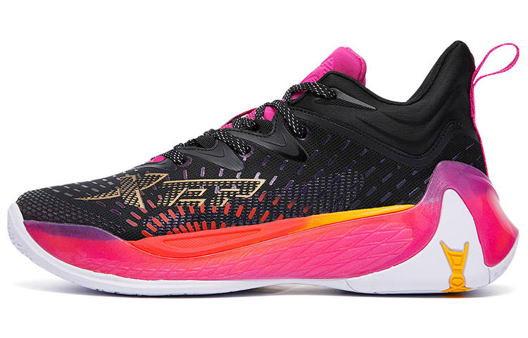 XTEP Monster 3.0 Mid top Performance Basketball Shoes Men's Black Purple