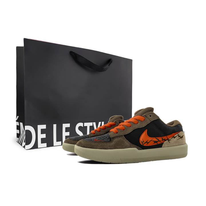 Nike Nike SB Force 58 Abrasion Resistant Abrasion Resistant Low top Skateboard Shoes Unisex Brown