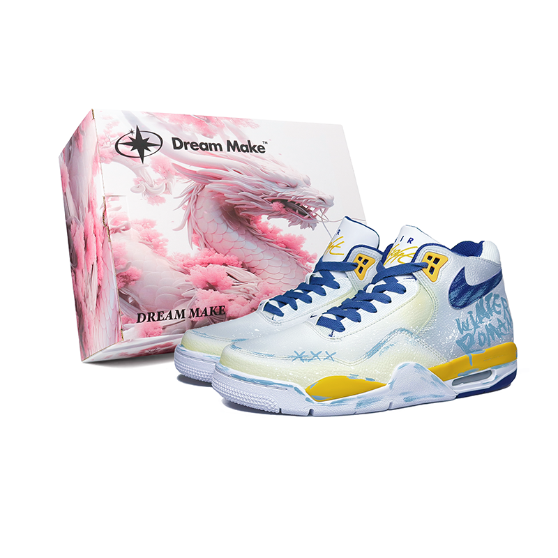 Nike Nike Flight Legacy Snowfield Aurora Leather Abrasion Resistant Mid top Vintage Basketball Shoes Men's