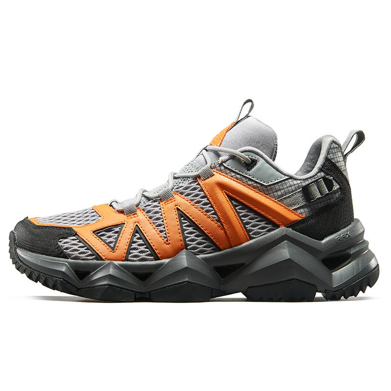 RAX Breathable, Slip Resistant, Lightweight Low top Outdoor Shoes Men's Gray Orange
