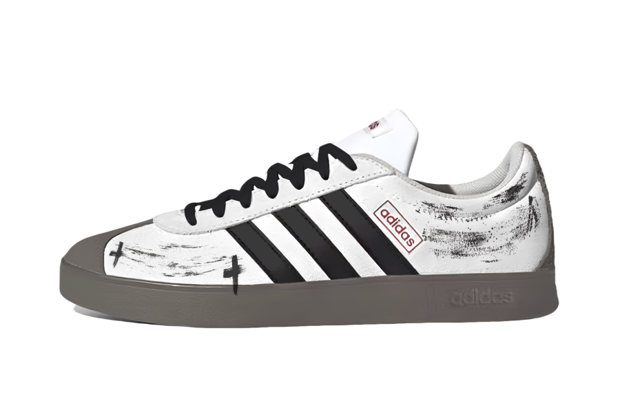 Adidas Adidas VL COURT 2.0 Black Logo In Original Order Wear resistant And Lightweight Low top Skateboard Shoes Unisex