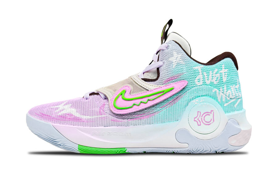 Nike Nike KD Trey 5 X Iridescent Cyan Purple Wear resistant And Lightweight Mid top Basketball Shoes Men's Light Purple