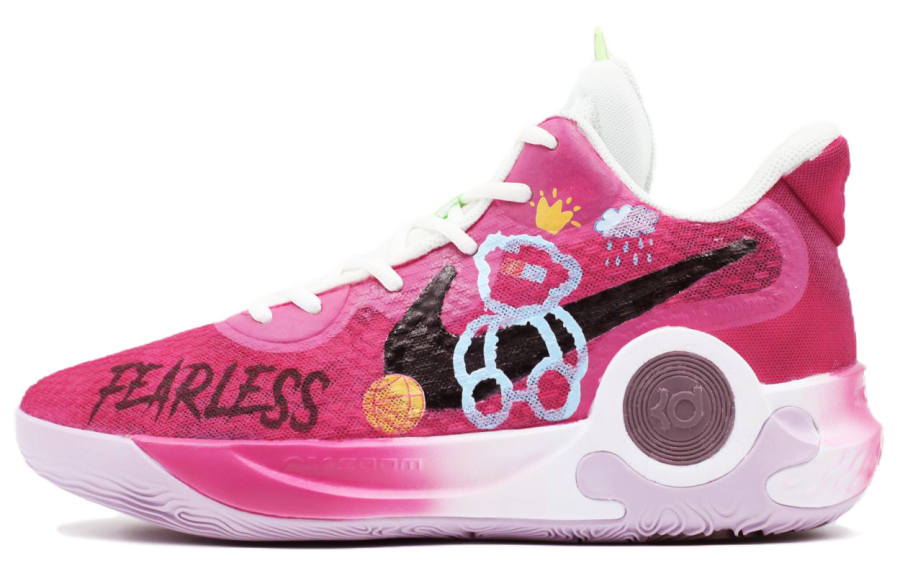 Nike Nike KD Trey 5 IX KD EP Cushioning Slip Resistant Abrasion Resistant Mid top Basketball Shoes Men's Fuchsia