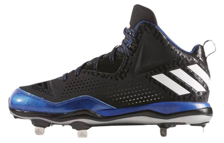 Adidas Adidas Poweralley 4 Slip Resistant Abrasion Resistant Mid top Training Shoes Men's Black Blue