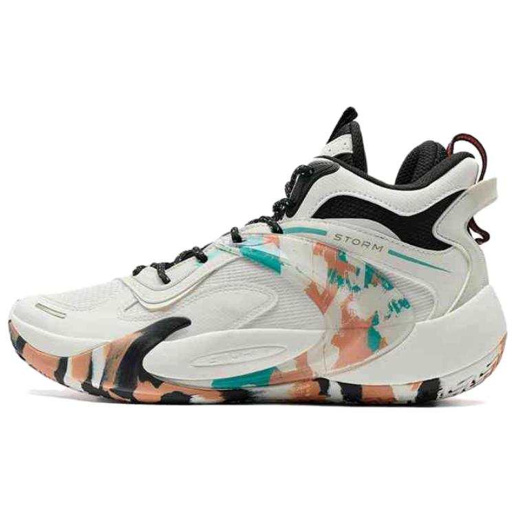XTEP Textile, Artificial Leather Cushioning Slip Resistant Abrasion Resistant Mid top Basketball Shoes Men's