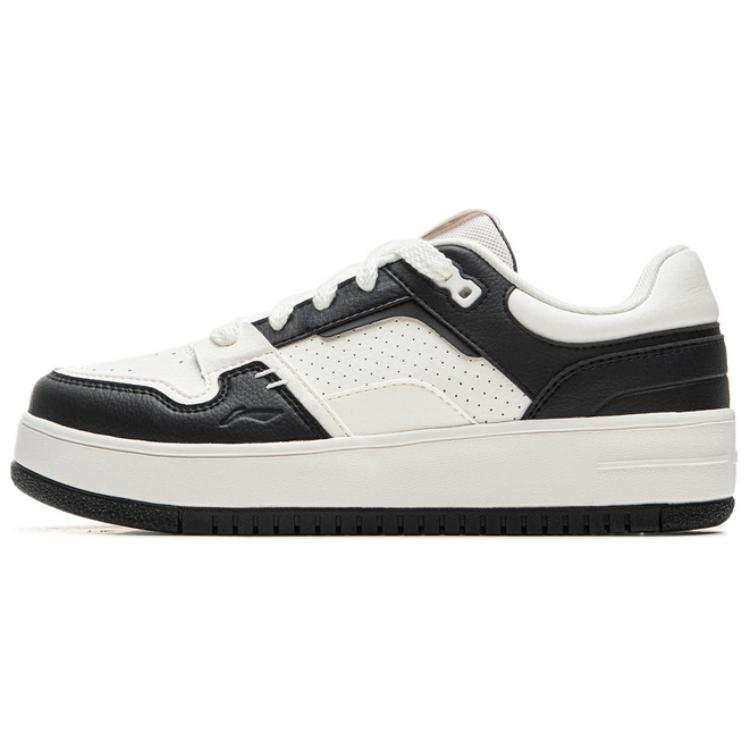 Li-Ning Li Ning Slip Resistant Abrasion Resistant Low top Skateboard Shoes Women's White Black