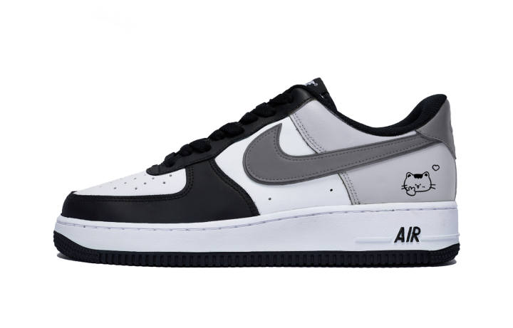 Nike Nike Air Force 1 Low top Skateboard Shoes Men's White Dark Gray