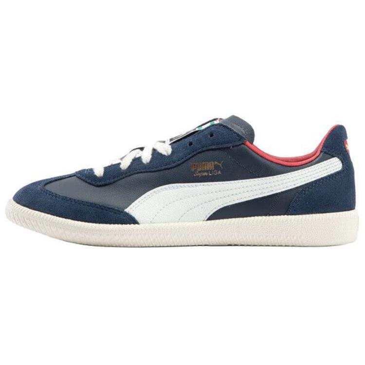 PUMA Liga Wear resistant And Lightweight Low top Skateboard Shoes Unisex Blue