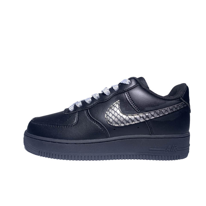 Nike Nike Air Force 1 Coverage Non Slip And Waterproof Abrasion Resistant Low top Skateboard Shoes Women's Black