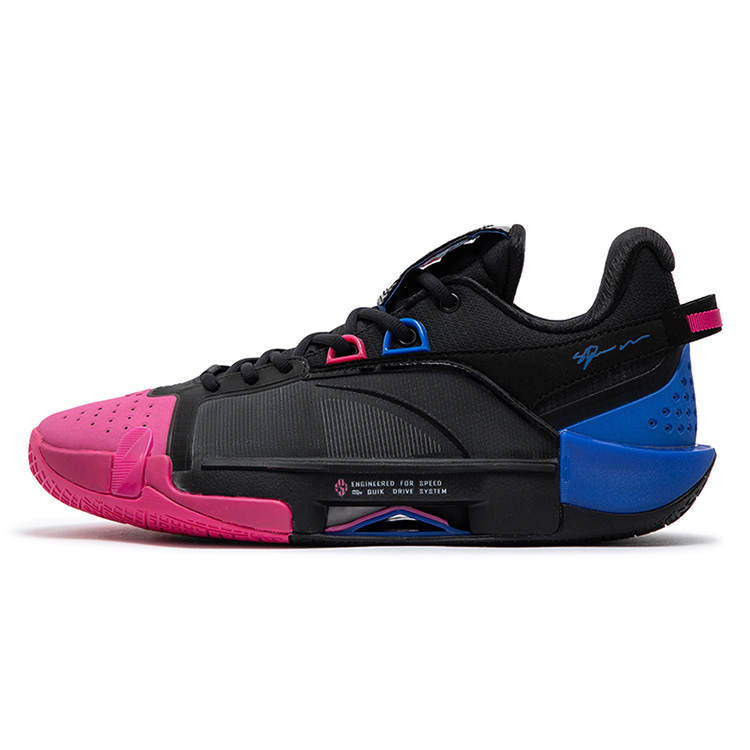 361° Cushioning Slip Resistant Abrasion Resistant Low top Basketball Shoes Men's Black Numbers Blue
