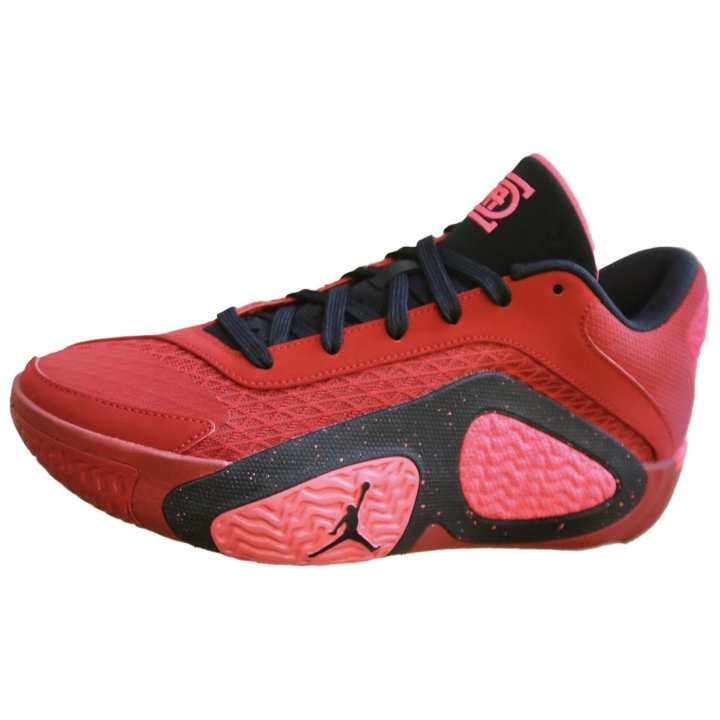 Jordan Jordan Tatum 2 Slip Resistant Abrasion Resistant Low top Basketball Shoes Men's Red Black