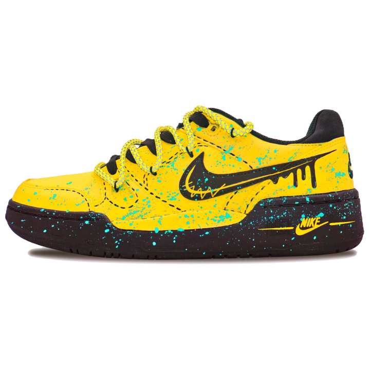 Nike Nike Full Force Dark Night Iridescent Cushioning, Wear Resistant Low top Skateboard Shoes Unisex Yellow