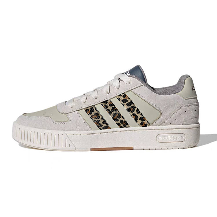 Adidas Neo D PAD Cheetah Pattern, Roaming Unrestrainedly Low top Skateboard Shoes Unisex White Green Brown