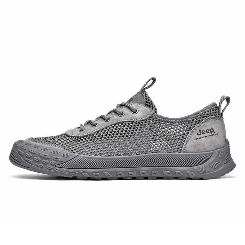 Jeep Mesh Cushioning Slip Resistant Abrasion Resistant Breathable Lightweight Low top Hiking Shoes Men's