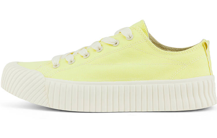 Kappa Abrasion Resistant Lightweight Wear resistant And Lightweight Low top Canvas Shoes Women's Yellow White