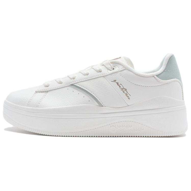 XTEP Abrasion Resistant Breathable Low top Skateboard Shoes Women's White Green