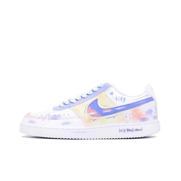 Nike Nike Court Vision Purple Mist Cloud, Deconstructed Shoelace Leather Low top Skateboard Shoes Men's Purple Pink
