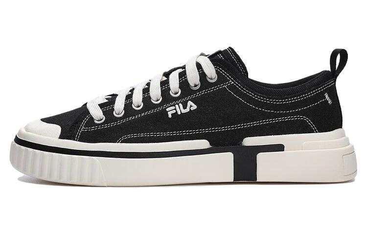FILA Canvas Low Skate Shoes 'Black White' Women's