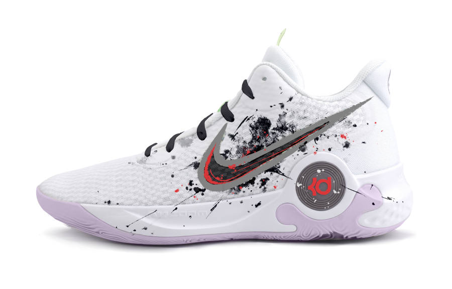 Nike Nike KD Trey 5 IX Bloodthirsty Abyss Slip Resistant Slip Resistant Mid top Vintage Basketball Shoes Unisex Black White