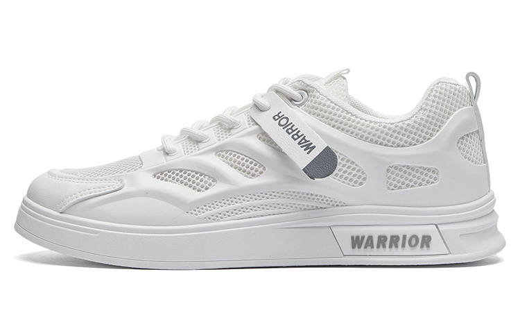WARRIOR Summer Mesh White Shoes Low top Skateboard Shoes Men's White