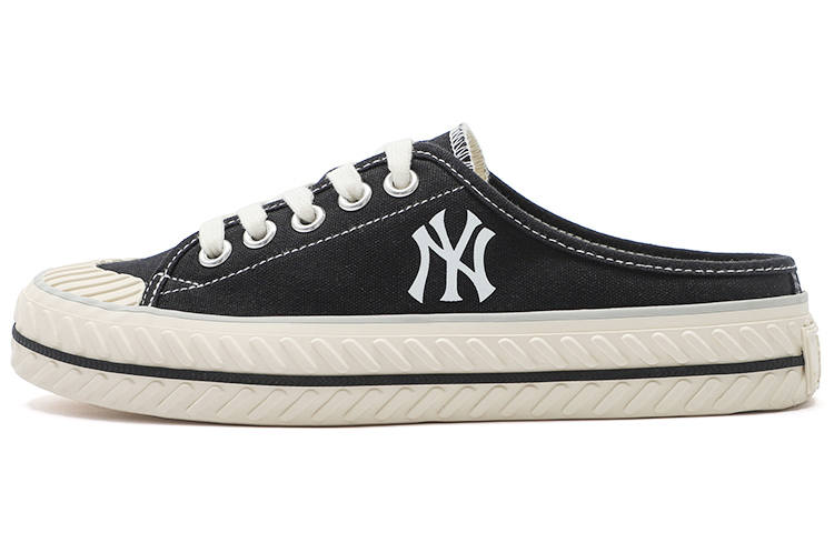 MLB Playball Mule Mules Trendy Slip Resistant, Abrasion Resistant, Lightweight Low top Canvas Shoes Unisex Black
