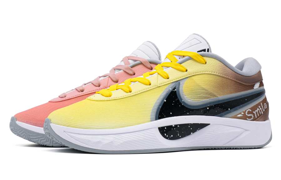 Nike Nike Giannis Freak 6 Big Player Cushioning Abrasion Resistant Lightweight Low top Basketball Shoes Men's Yellow Pink