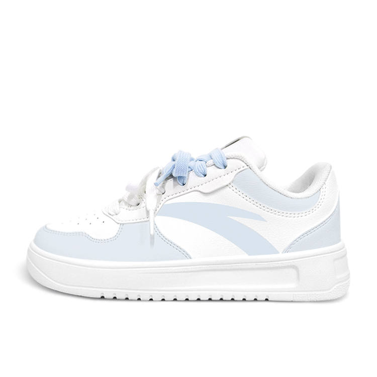 Anta Easy Synthetic Leather Slip Resistant, Abrasion Resistant, Breathable Low top Skateboard Shoes Women's Blue