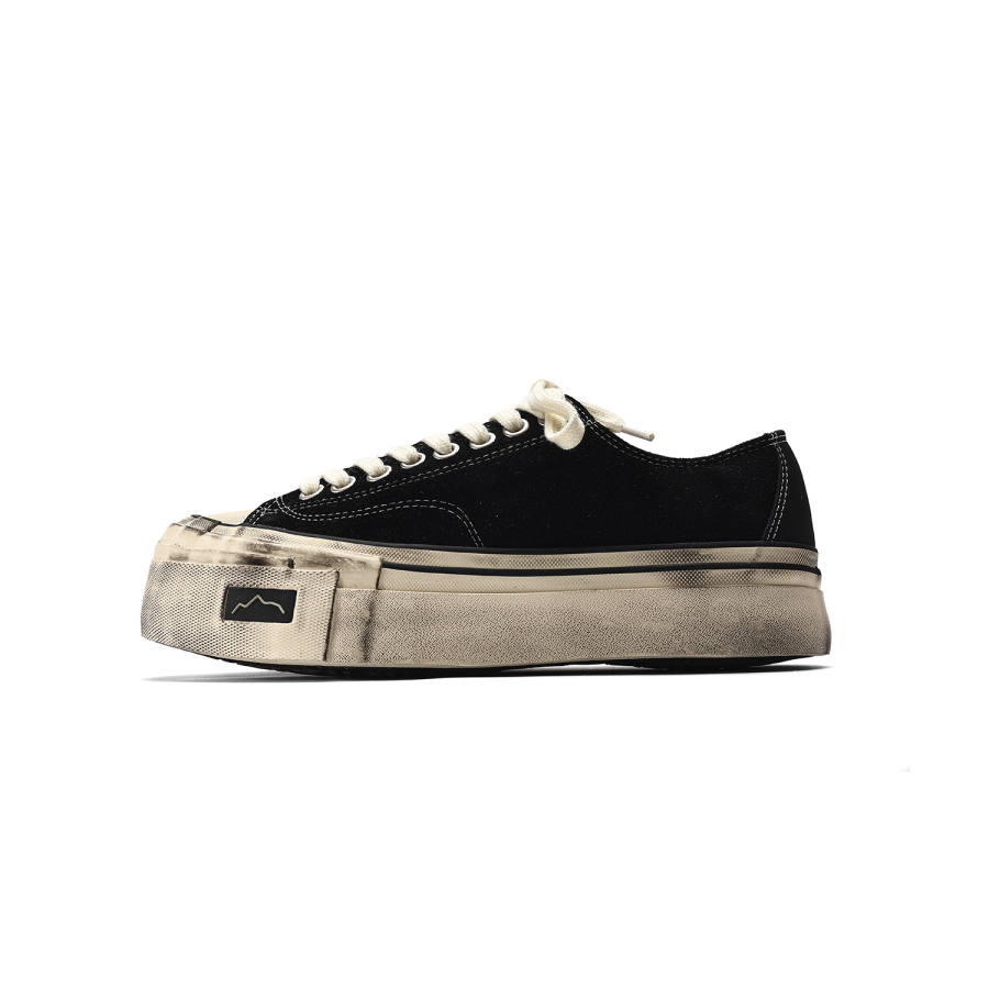 FANGSANHUO Slip Resistant Abrasion Resistant Low top Skateboard Shoes Unisex Black