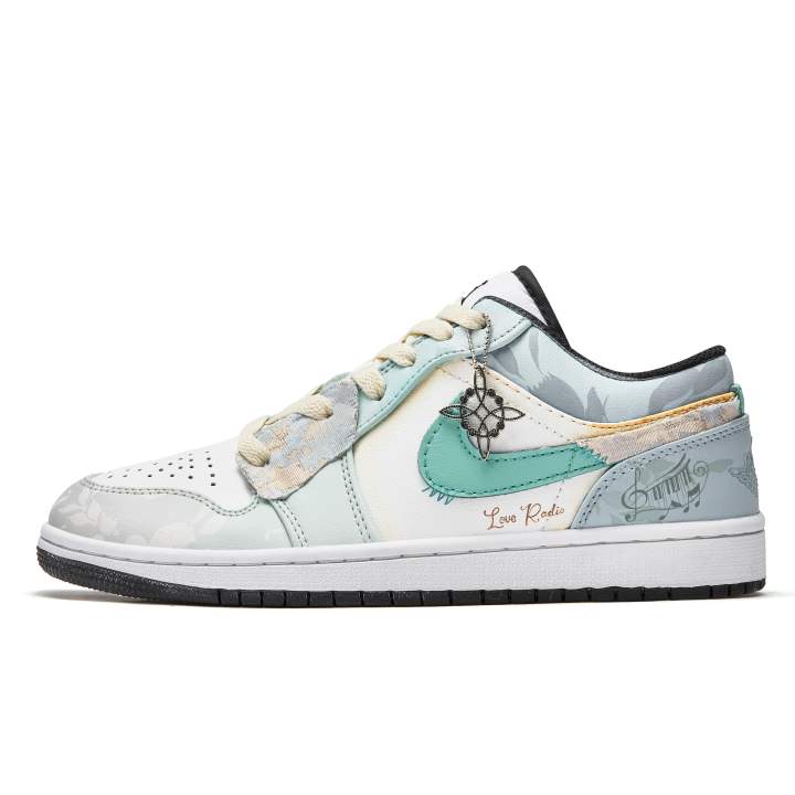 Jordan Jordan Air Jordan 1 Da Vinci Custom, Confession Book, Hiroshima Love Slip Resistant Abrasion Resistant