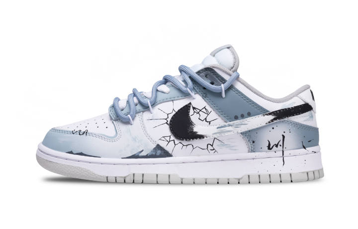 Nike Nike Dunk Kawa Slip Resistant Slip Resistant Low top Skateboard Shoes Men's White Blue