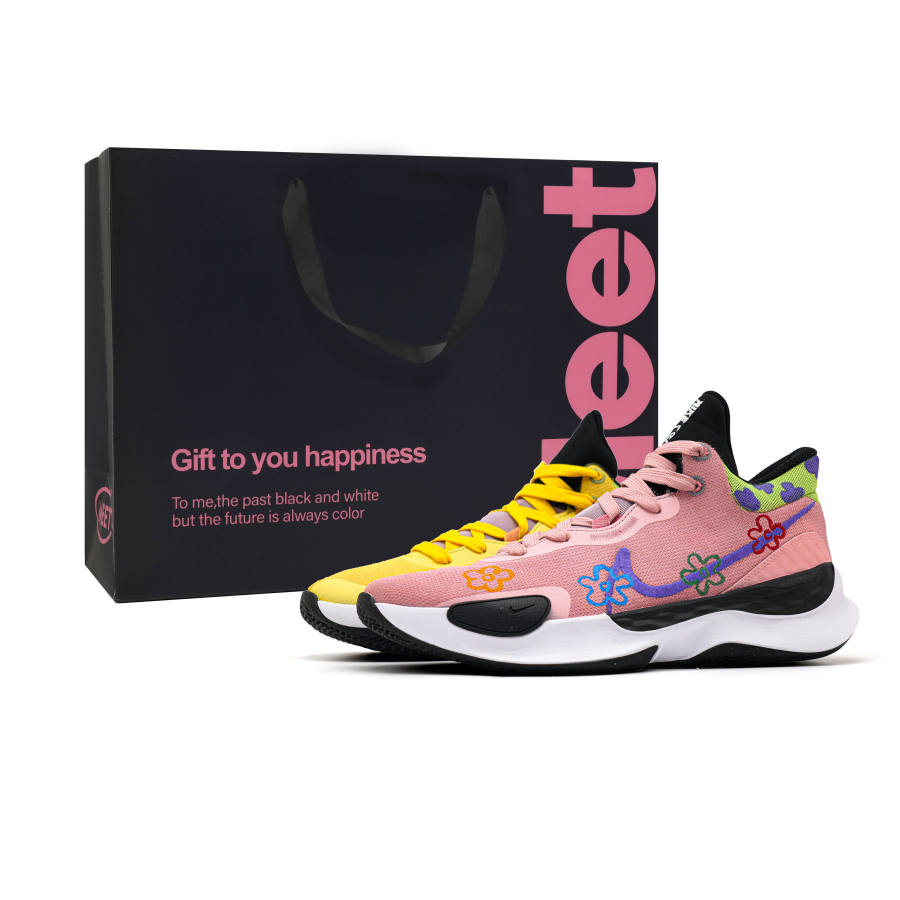 Nike Nike Renew Elevate 3 Heartbeat Moment Low top Basketball Shoes Men's Yellow Pink