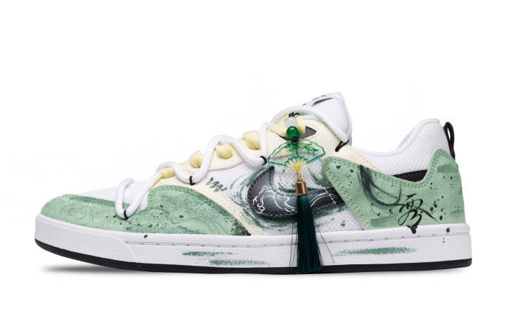 Nike Nike SB Alleyoop Skateboard Shoes Men's Low Top Green/Beige/White