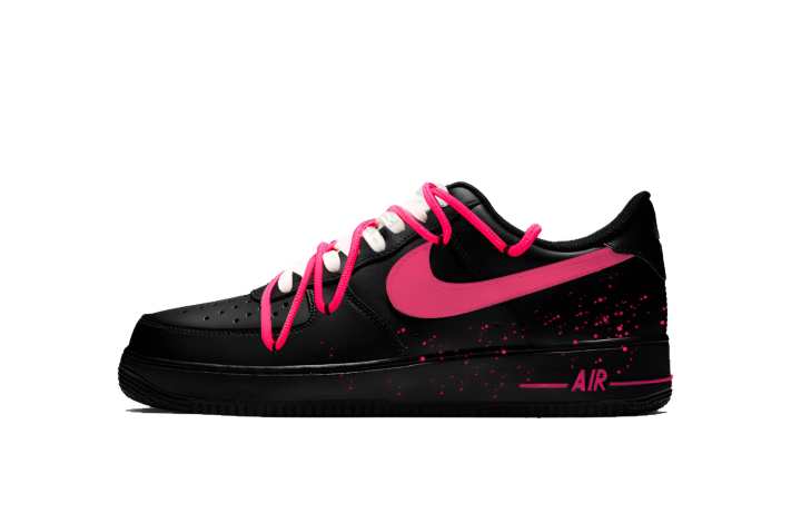 Nike Nike Air Force 1 Dark Night Electronic Music Abrasion Resistant Low top Skateboard Shoes Unisex Black Pink