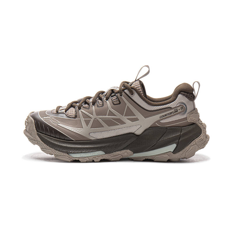 Li-Ning Li Ning Outdoor CF Tracing, Yijie 2.0 Textile, TPU Low top Hiking Shoes Unisex Brown