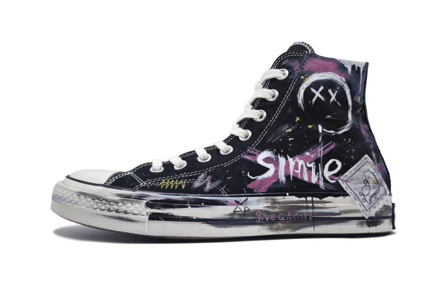 Converse Chuck 70 Canvas Shoes Unisex High Top Black/Purple