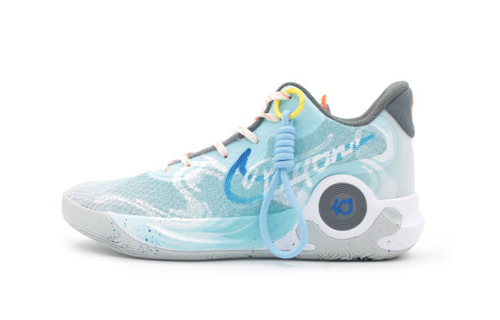 Nike Nike KD Trey 5 IX Mesh Slip Resistant Abrasion Resistant Mid top Basketball Shoes Unisex Blue