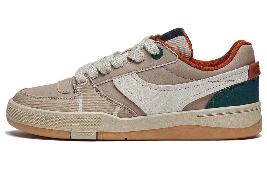 Li-Ning Li Ning Thermal Slip Resistant Low top Skateboard Shoes Women's Brown