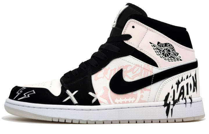 Jordan Jordan Air Jordan 1 Mid SE Panda Slip Resistant, Abrasion Resistant, Lightweight